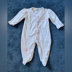 Baby Girls kissy kissy - Pink Ruffle swans